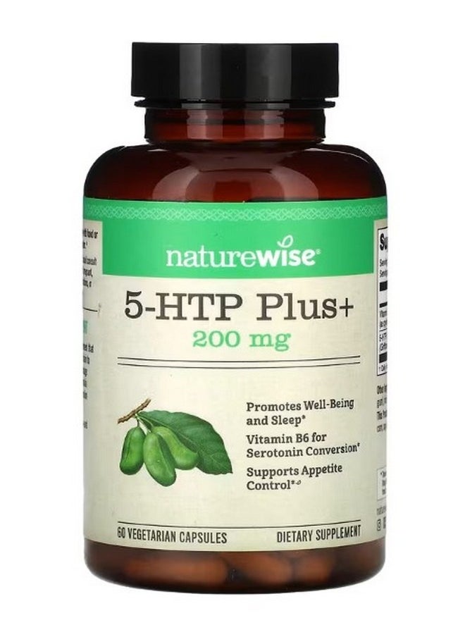 5-HTP Plus+, 200 mg, 60 Vegetarian Capsules