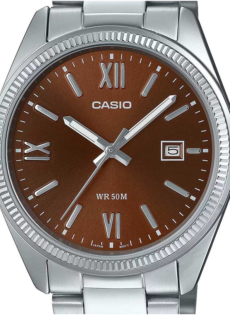 Casio MTP-1302DD-5A Analog Stainless Steel Strap Watch for Men