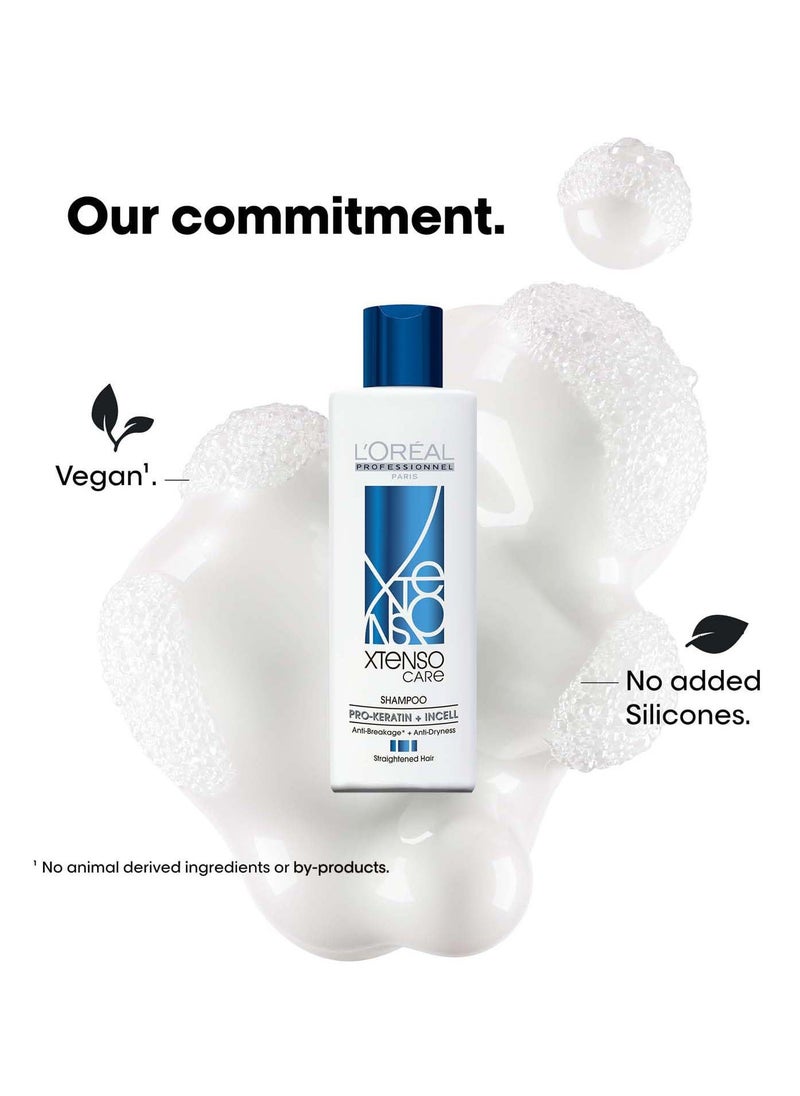 L'Oréal Professionnel Xtenso Care Shampoo for Frizz-Free, Smooth and Manageable Hair 250ml, Enriched with Pro Keratin and Incell, For Men and Women.