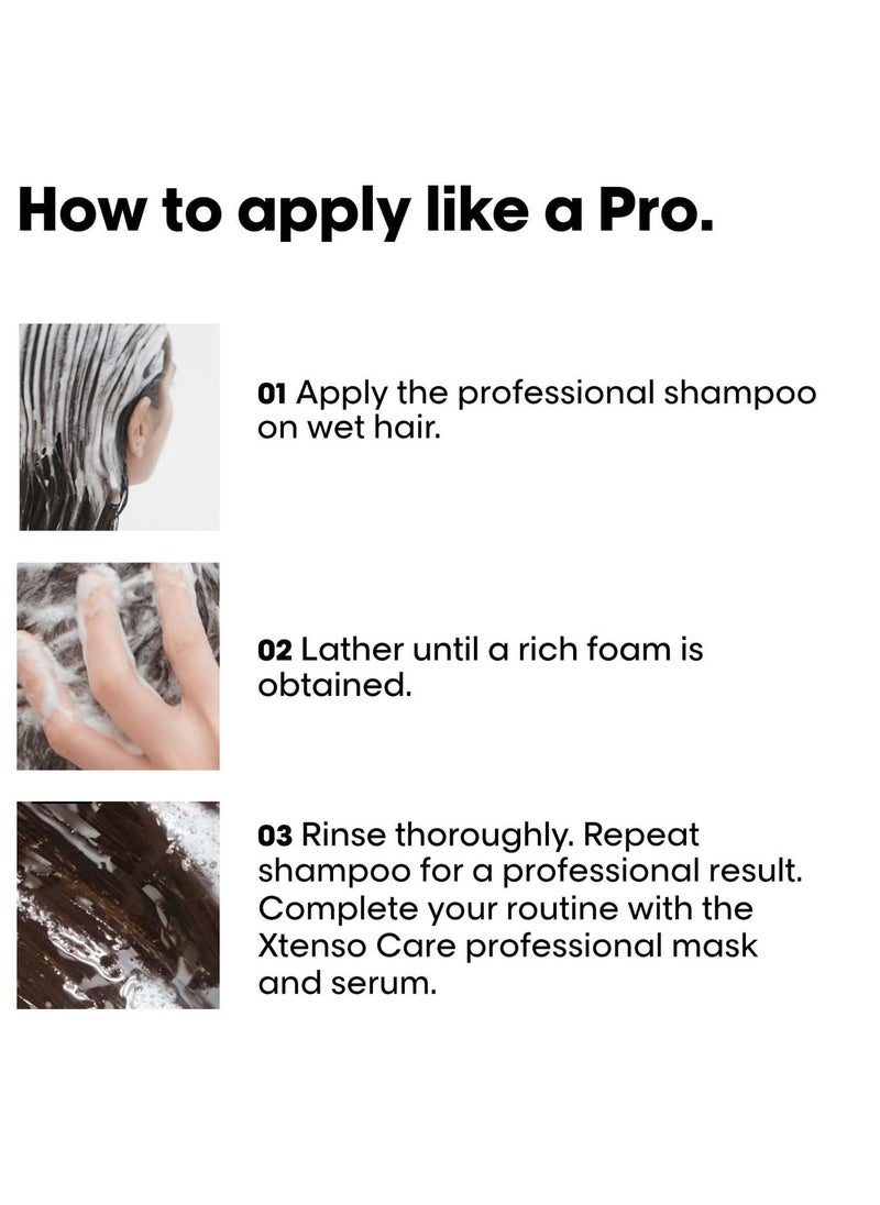 L'Oréal Professionnel Xtenso Care Shampoo for Frizz-Free, Smooth and Manageable Hair 250ml, Enriched with Pro Keratin and Incell, For Men and Women.