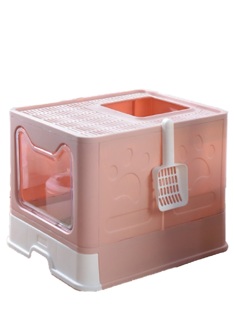 Two-way Foldable Drawer Type Cat Litter Box