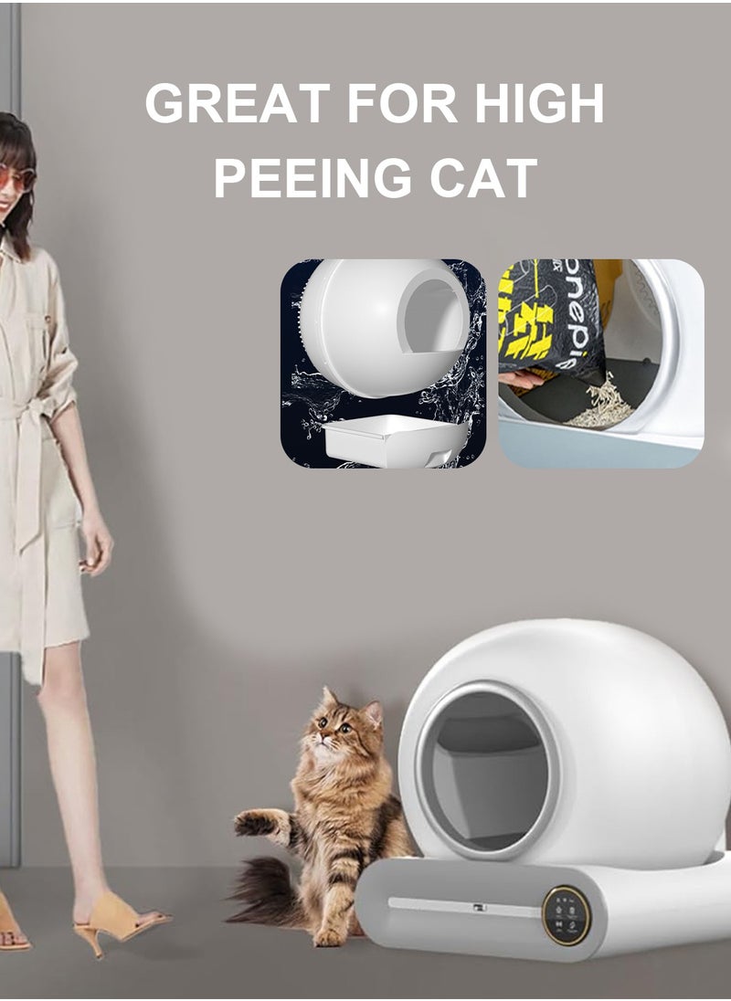 Automatic Cat Litter Box Intelligent Cat Litter Box Self Cleaning Cat Litter Box with APP Control