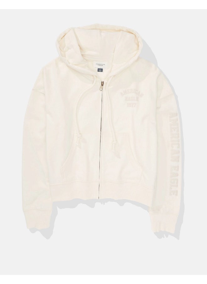 AE Puffy Graphic Zip-Up Hoodie