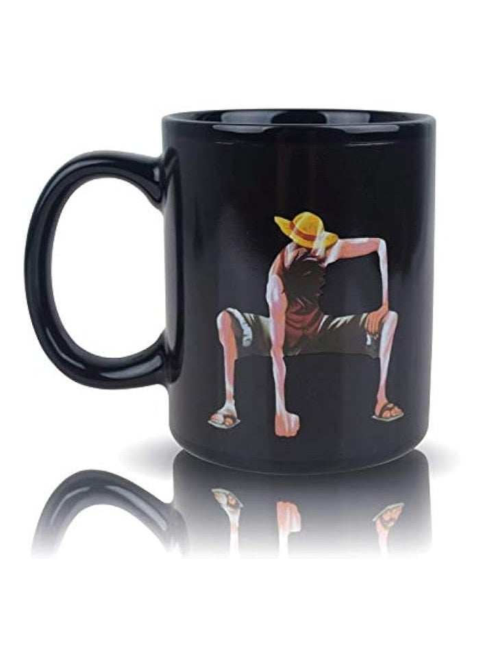 One Piece Luffy Changing Coffee Mug Heat-sensitive Reactive Ceramic Cup Coffee Mug