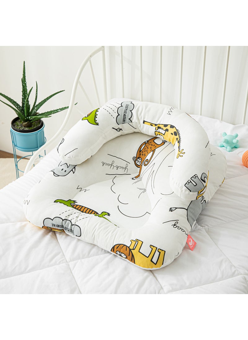 Cross-border Feeding Artifact Baby Breastfeeding Pillow Sloping Mat Anti-Spitting Lying Sleeping Baby Learning to Sit Pillow Baby Sleeping Mat Animal World