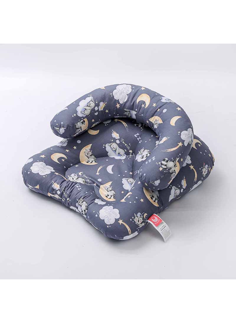 Cross-border Feeding Artifact Baby Breastfeeding Pillow Sloping Mat Anti-Spitting Lying Sleeping Baby Learning to Sit Pillow Baby Sleeping Mat Cloud Raccoon