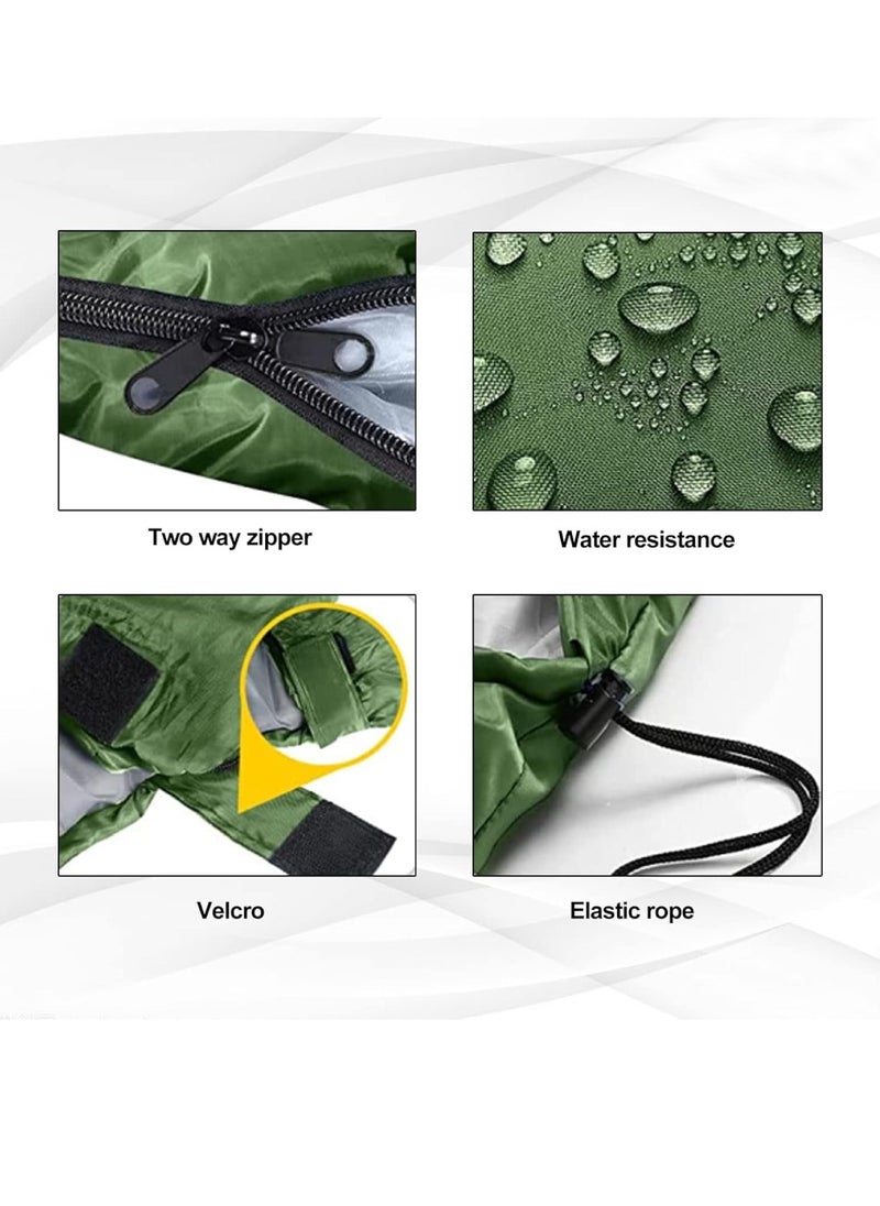 Outdoor Camping Blanket Camping Sleeping Bag Foldable Lightweight Blanket And Warm Ideal For Outdoors, Travel, Stadium, Festivals And Beach Picnic Blanket Sleeping Blanket Water Resistant Blanket 180X75CM And 30CM Head Space Green