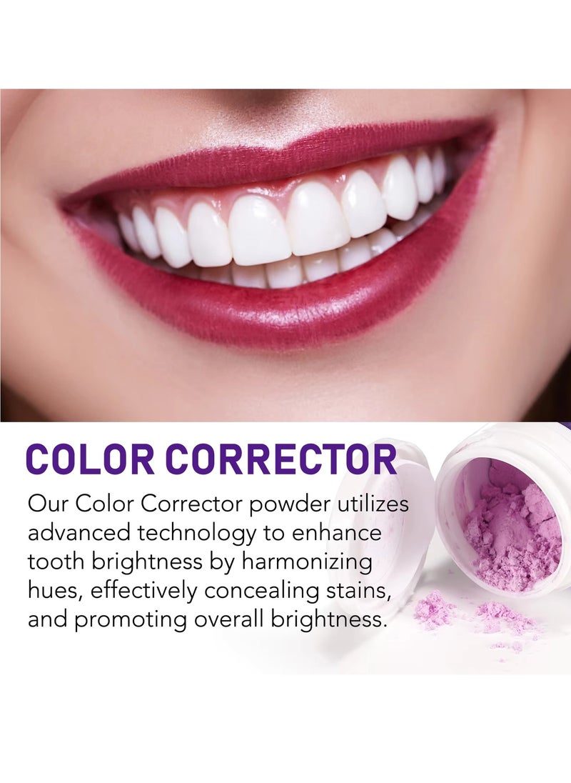 Purple Teeth Whitening Powder 50g Natural Teeth Whitening Deep Cleansing & Enhanced Brightness with Coconut Oil & Mint Remove Tea Coffee Stains