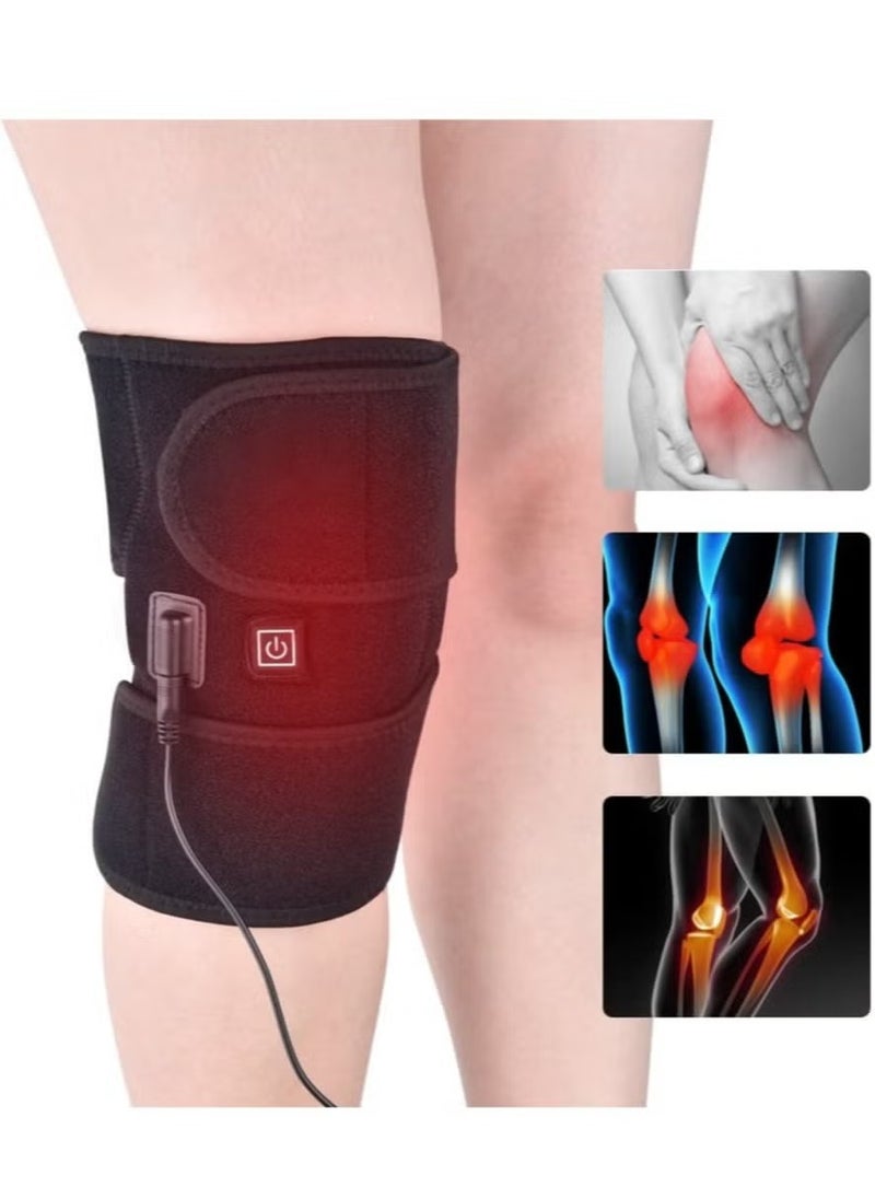 Heating Knee Pads Knee Brace Support Pads Thermal Heat Therapy Wrap Hot Compress Knee Massager for Cramps Arthritis Pain Relief