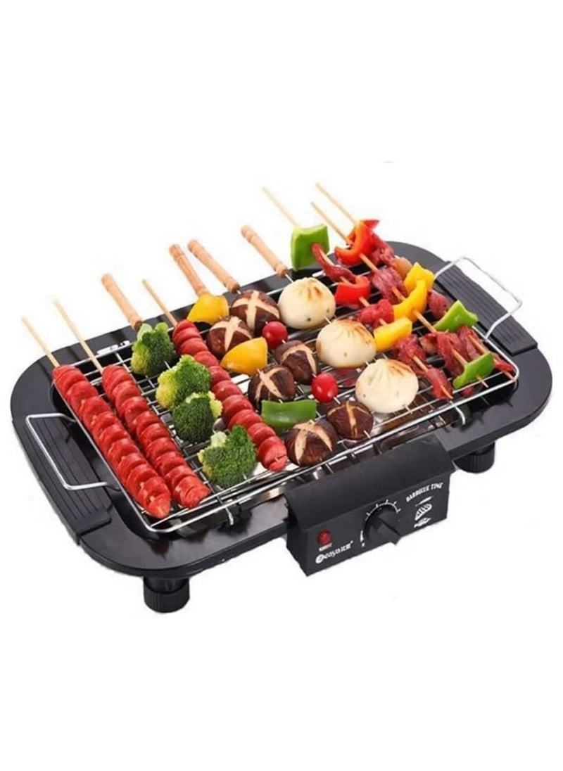 Portable Electric Smokeless Barbecue 2000W High Power Grill Indoor Bbq Grilling Table With 5 Adjustable Temperature Fit Home Dinner Camping Travel Hiking