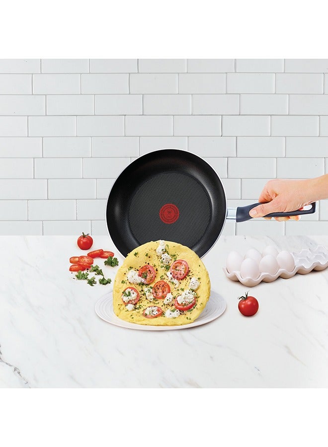 TEFAL Cooking Set | Super Cook 12 pc set | Non-Stick Coating | Thermo-Signal Heat Indicator | Diffusion Base B459SC84 Black 28cm