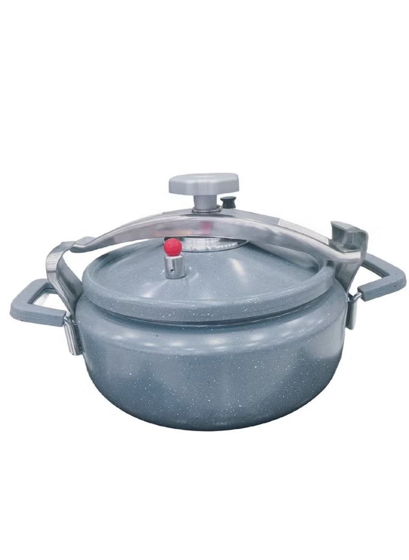 Granite Coated Flat Kitchen Safe Pressure Cooker Cooking Pot With Handles And Two Lid