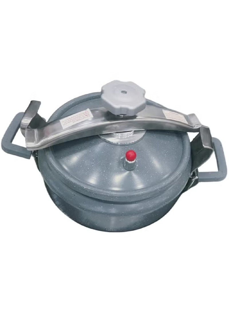 Granite Coated Flat Kitchen Safe Pressure Cooker Cooking Pot With Handles And Two Lid