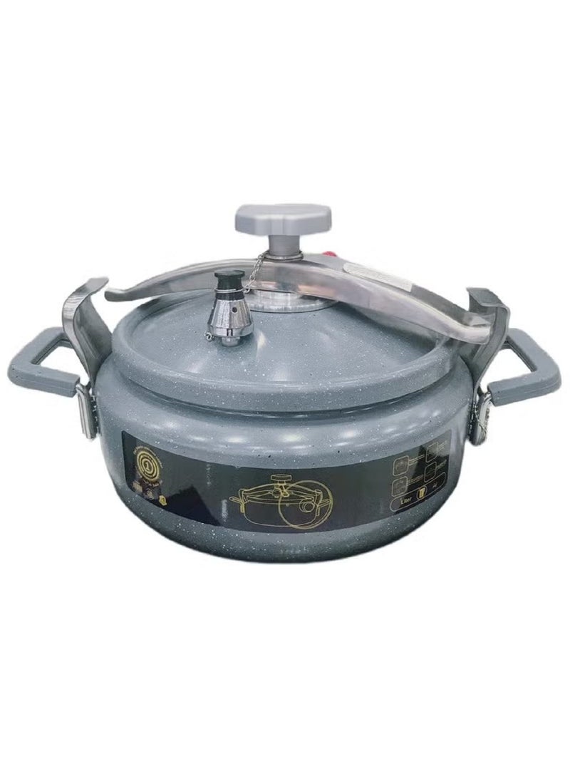 Granite Coated Flat Kitchen Safe Pressure Cooker Cooking Pot With Handles And Two Lid