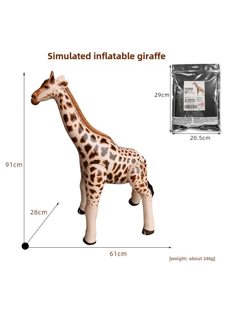 Cross-Border explosion cartoon inflatable simulation animal model giraffe big dinosaur birthday scene layout toy props AN-GIRA3 Giraffe