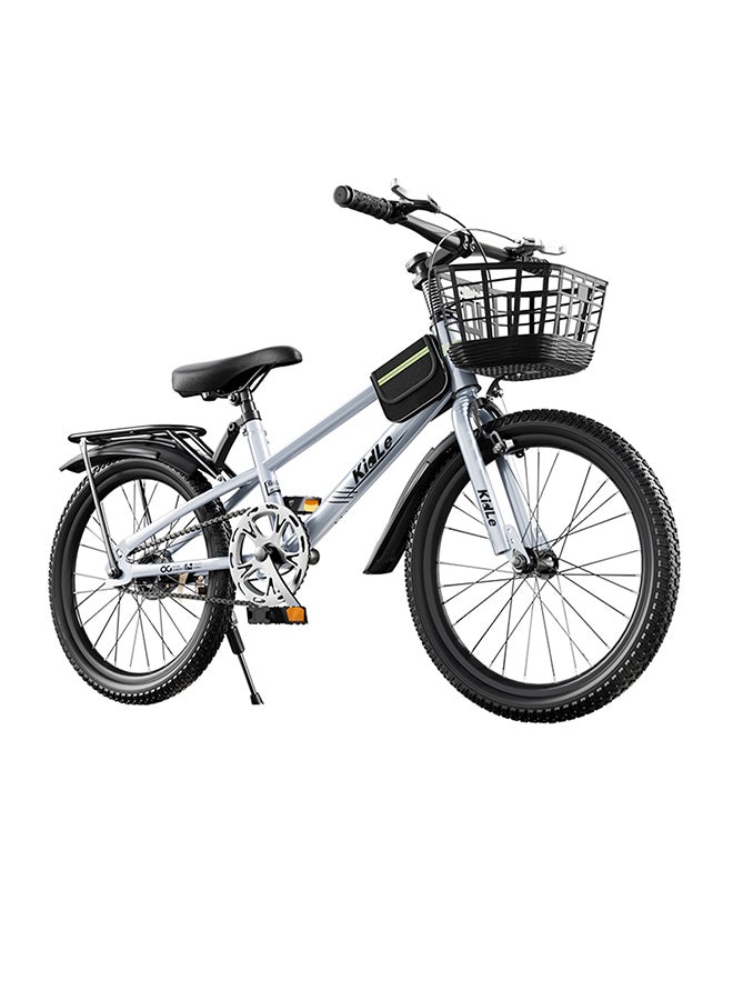 22-24 Inches Children's And Youth Bicycle High Carbon Steel Road Bicycle Kids Bike Suitable For Height 125-160cm Girls And Boys With Basket Adjustable Seat Rear Thickened Seat Frame Wear-Resistant Tires Front And Rear Sensitive Brakes Safe And Stable