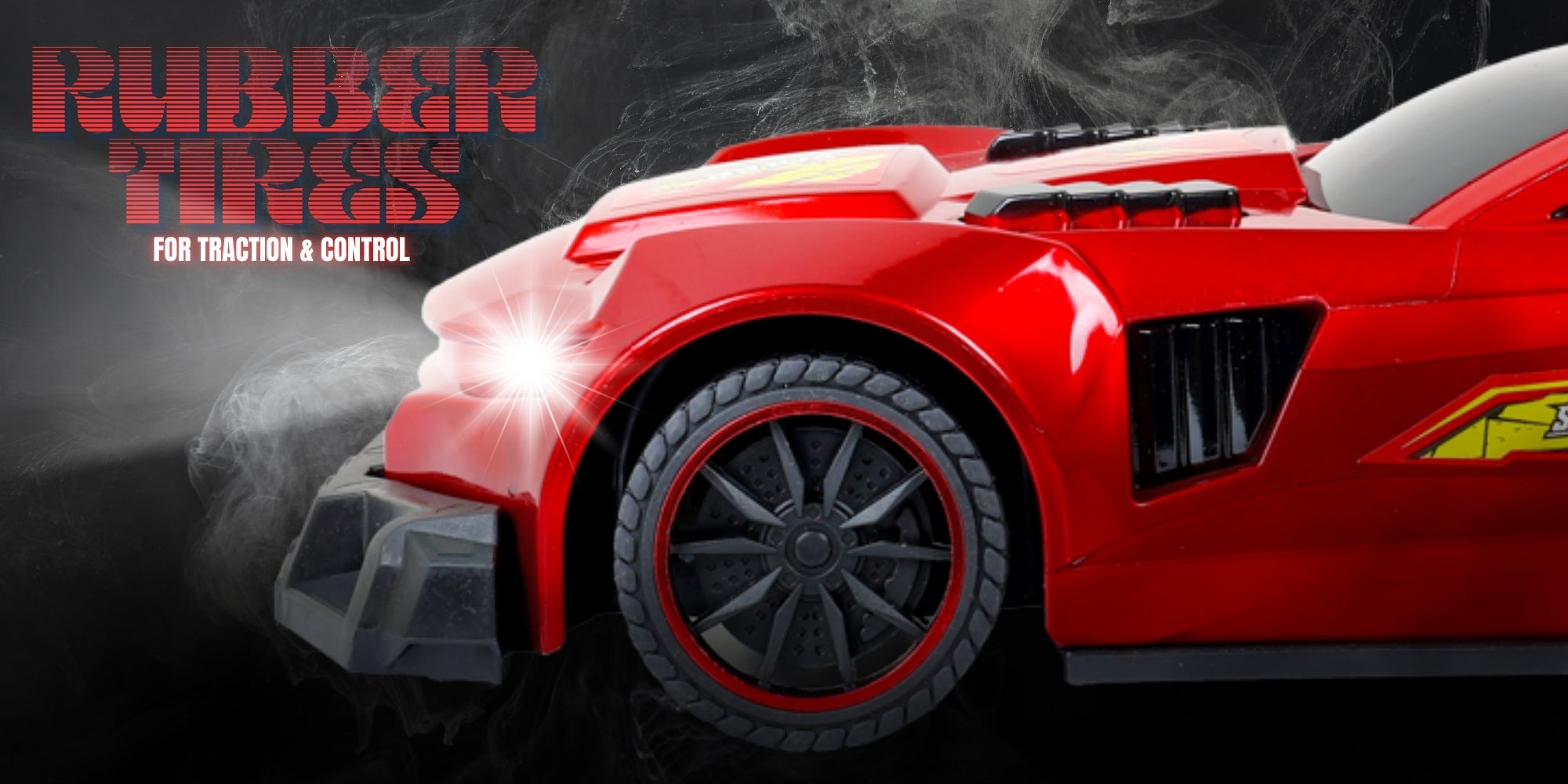 1:10 Scale LED Light-Up Red R/C Racing Car – 2.4G High-Speed Remote-Controlled Car with Dynamic Lights, Durable Construction & Powerful Motor, Indoor & Outdoor Fun, Perfect for Kids Aged 3+