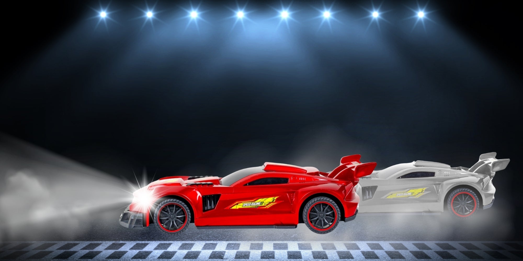 1:10 Scale LED Light-Up Red R/C Racing Car – 2.4G High-Speed Remote-Controlled Car with Dynamic Lights, Durable Construction & Powerful Motor, Indoor & Outdoor Fun, Perfect for Kids Aged 3+