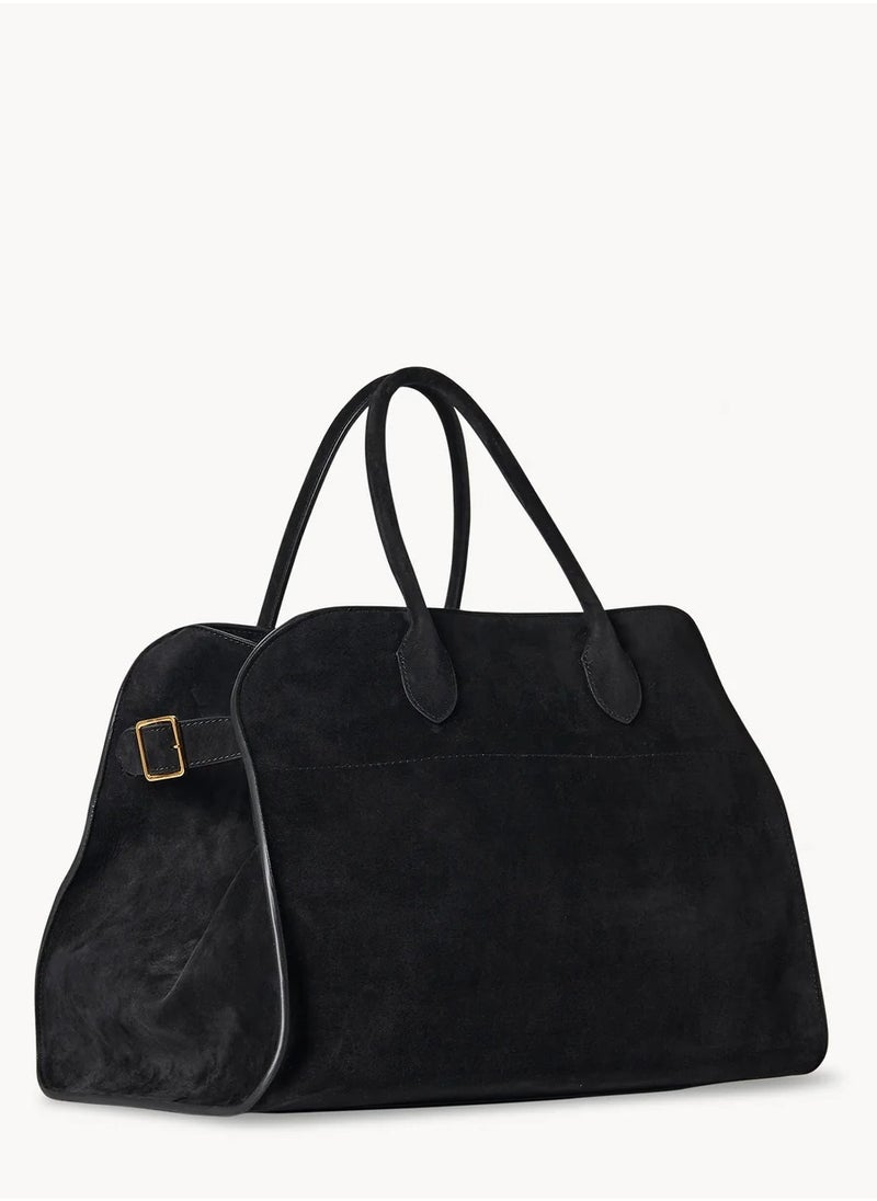 The Row Soft Margaux 15 suede tote bag