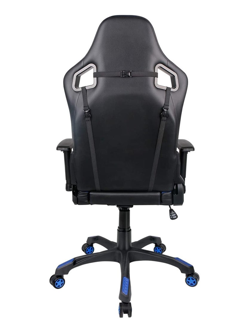 High Back Gaming Chair PU Leather Office Chair Adjustable Video Gaming Chairs Swivel Racing Chair with Adjustable Armrest