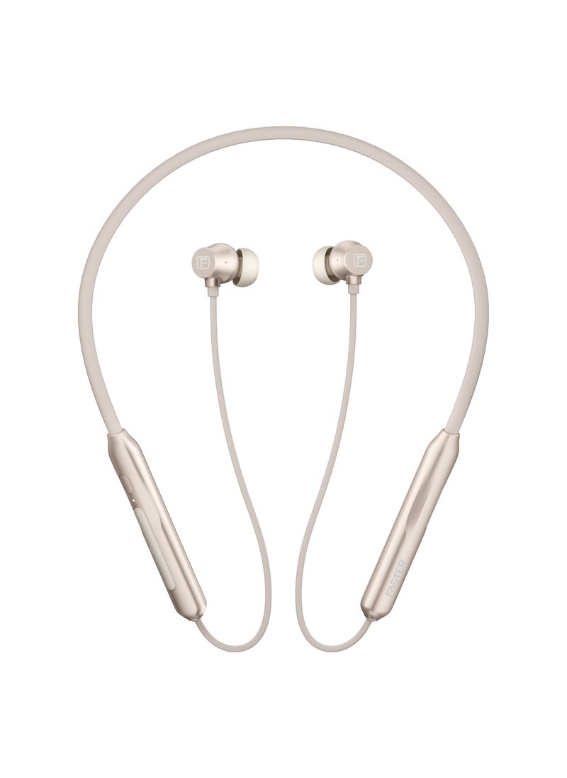 Sports Neckband In-Ear Wireless Earphones - Noise Canceling Headphones with Mic - Deep Bass, Active Noise Cancellation, Magnetic Buds, Fast Charging, and Voice Assistant - Earbuds Perfect for Sports, Gaming, Call, Music (White)
