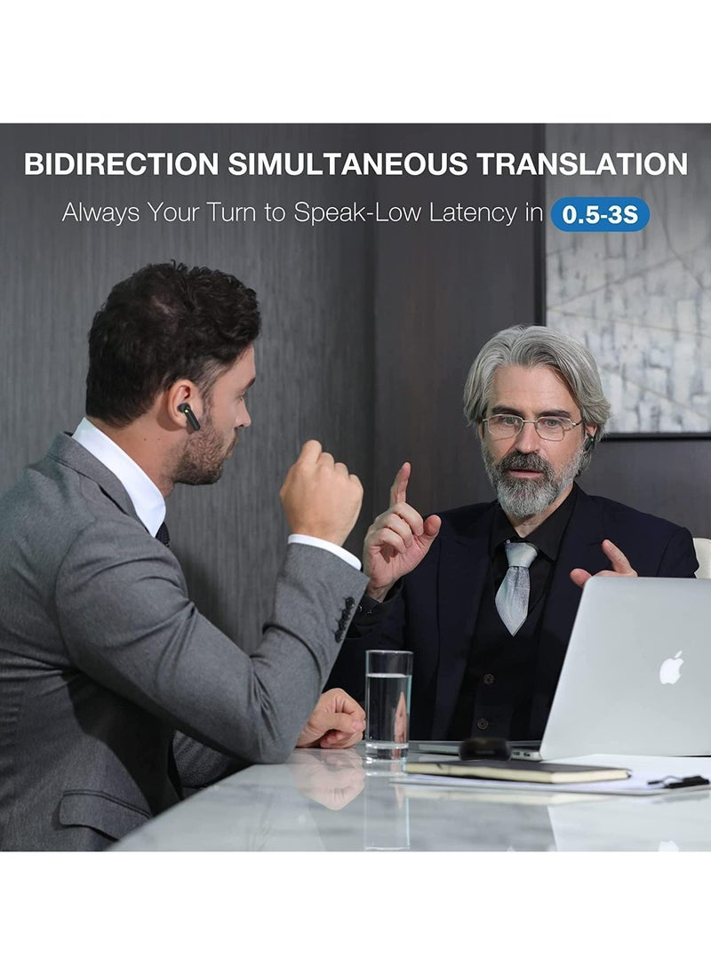Timekettle WT2 Edge - Two-Way Instant Translation, Language Translator Device with 40 Languages ​​and 93 Accents Online, Offline Translator Earbuds with App for iOS and Android (Black)