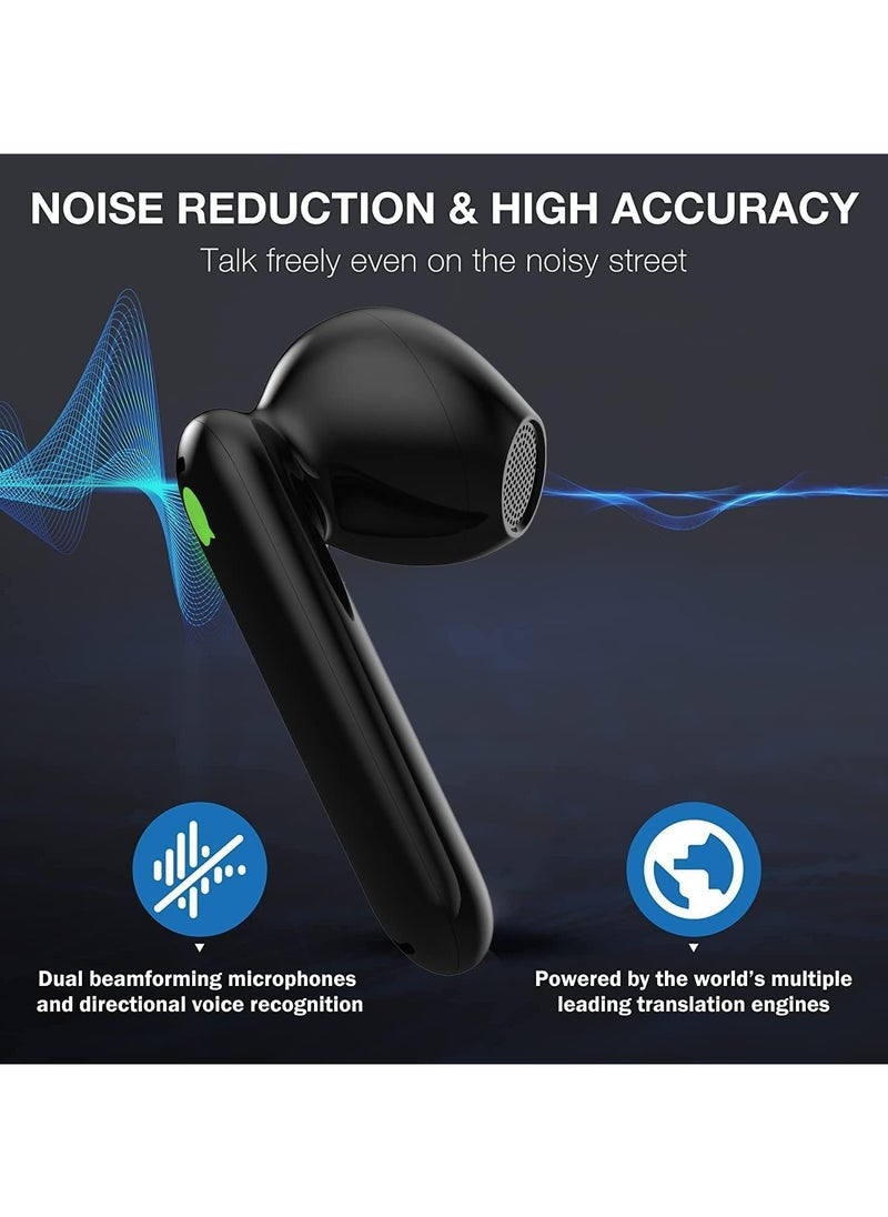 Timekettle WT2 Edge - Two-Way Instant Translation, Language Translator Device with 40 Languages ​​and 93 Accents Online, Offline Translator Earbuds with App for iOS and Android (Black)