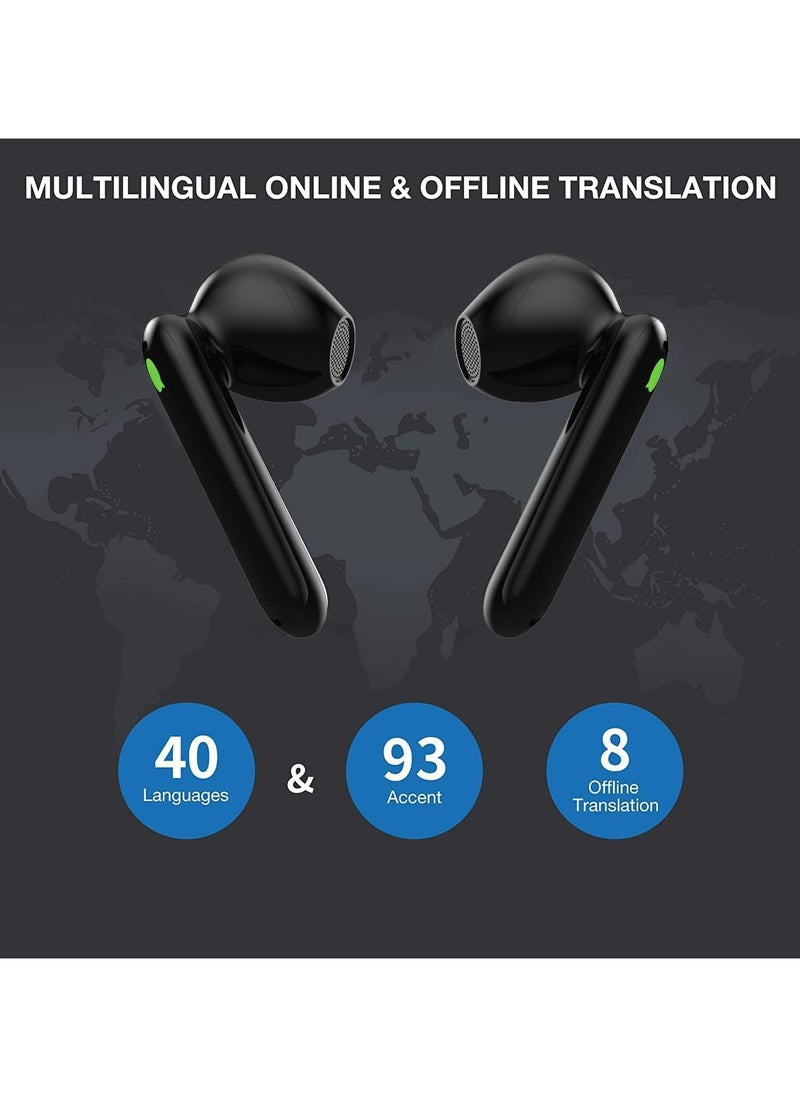 Timekettle WT2 Edge - Two-Way Instant Translation, Language Translator Device with 40 Languages ​​and 93 Accents Online, Offline Translator Earbuds with App for iOS and Android (Black)