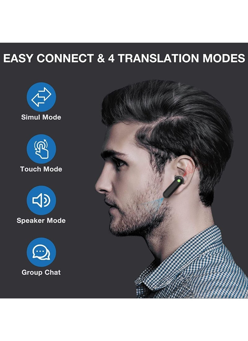 Timekettle WT2 Edge - Two-Way Instant Translation, Language Translator Device with 40 Languages ​​and 93 Accents Online, Offline Translator Earbuds with App for iOS and Android (Black)