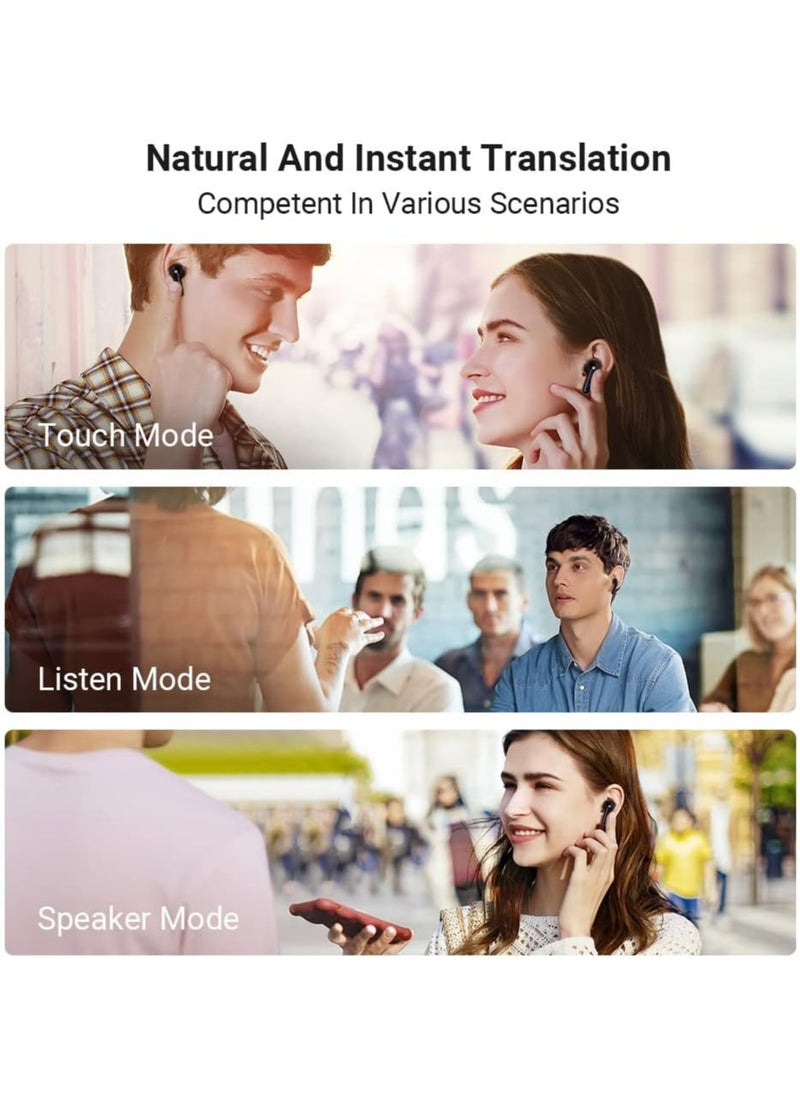 Timekettle M3 - Two-Way Instant Translation, Language Translator Device with 40 Languages ​​and 93 Accents Online, Offline Translator Earbuds with App for iOS and Android (Black)