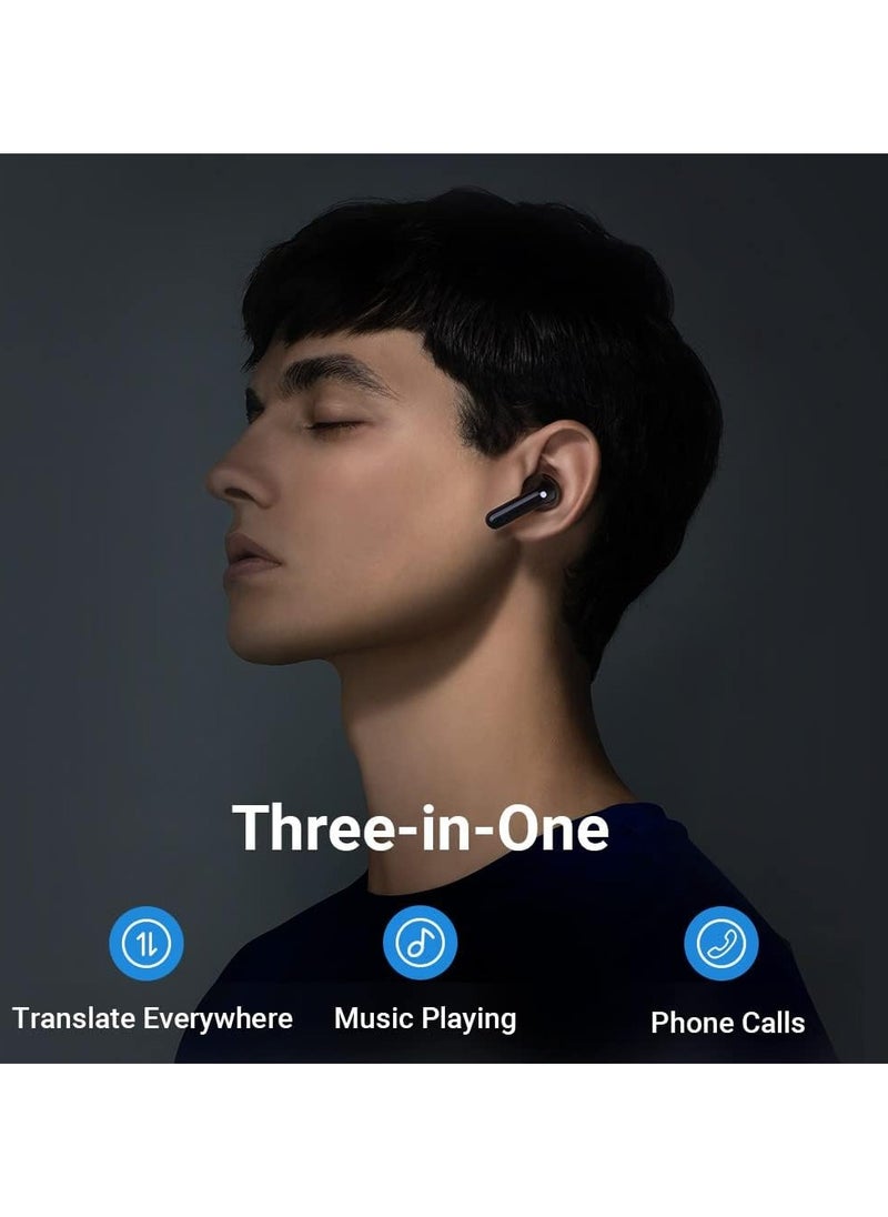 Timekettle M3 - Two-Way Instant Translation, Language Translator Device with 40 Languages ​​and 93 Accents Online, Offline Translator Earbuds with App for iOS and Android (Black)