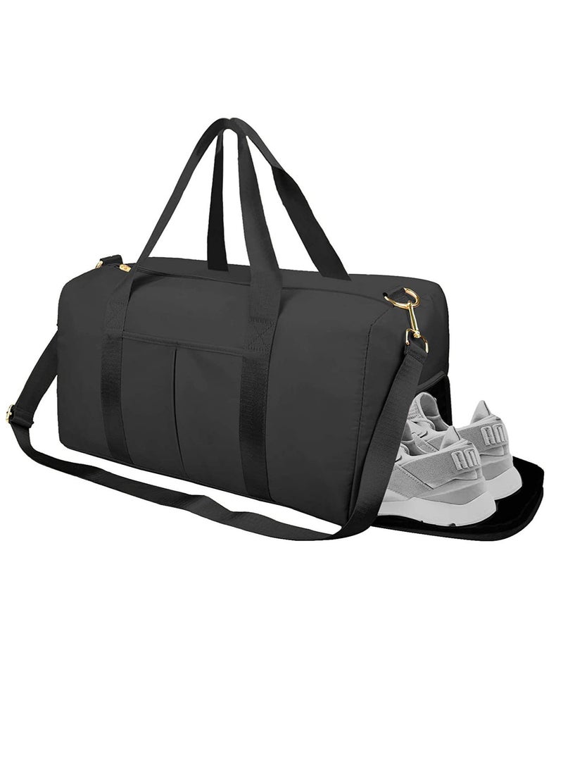 Men's and women's fitness bags with shoe compartment, sports travel bag with dry wet separation, large capacity yoga bag