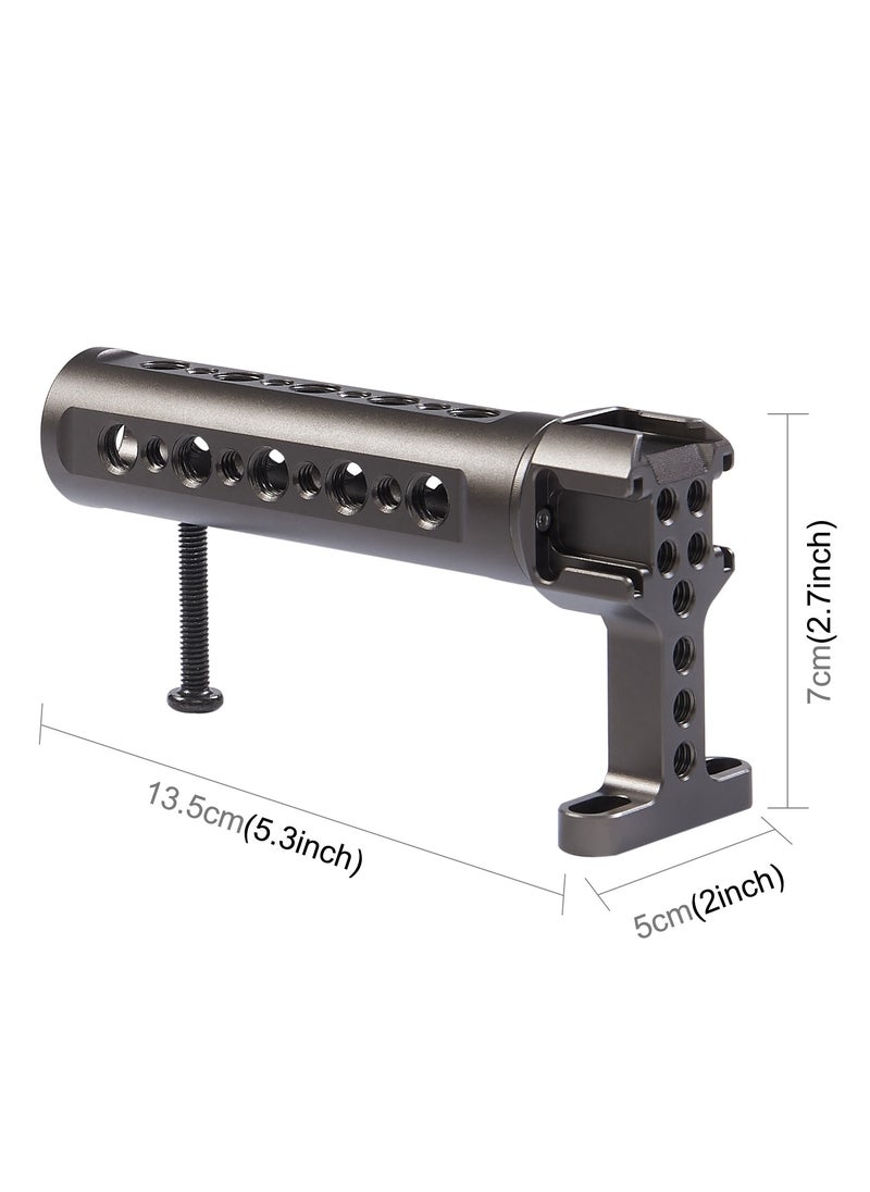 PULUZ Handheld Video Stabilizer Top Handle with 3 Cold Shoes Mount for Camera Cage