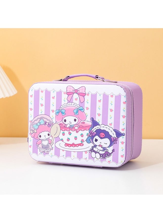 Cute Cartoon Kuromi Makeup Bag Large Capacity Portable Sanrio Makeup Bag