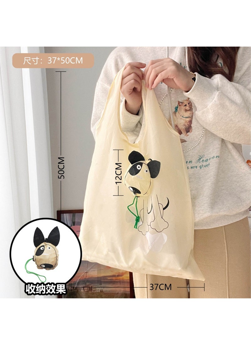 Cartoon Dog Foldable Shopping Bag Large Eco-Friendly 1# puppy folding shopping bag