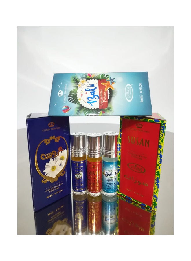 3-Piece Aroosah Susan Bali Perfume Oil Set 6ml