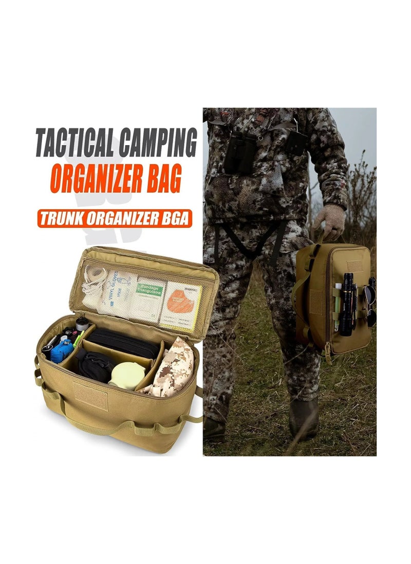 Outdoor Tactical Molle Car Trunk Cargo Organizer - Versatile Storage Bag and Bin for Car and Truck - Durable, Spacious, and Adjustable Design for Ultimate Vehicle Organization