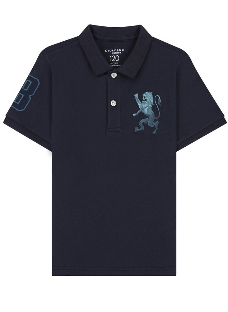 Junior Embroidery Short Sleeve Bold Polo