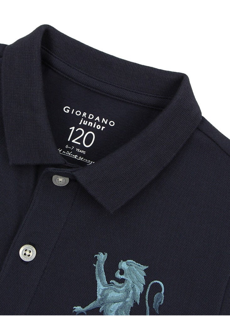 Junior Embroidery Short Sleeve Bold Polo