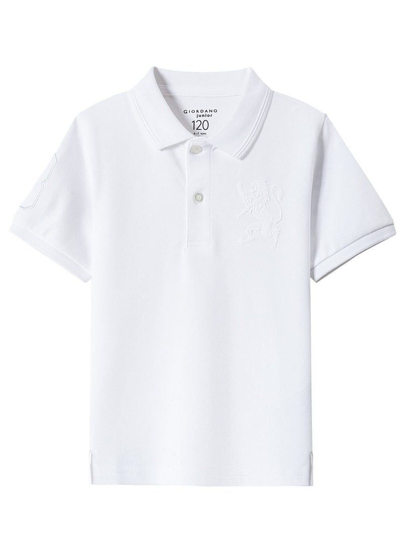 Junior Embroidery Short Sleeve Bold Polo