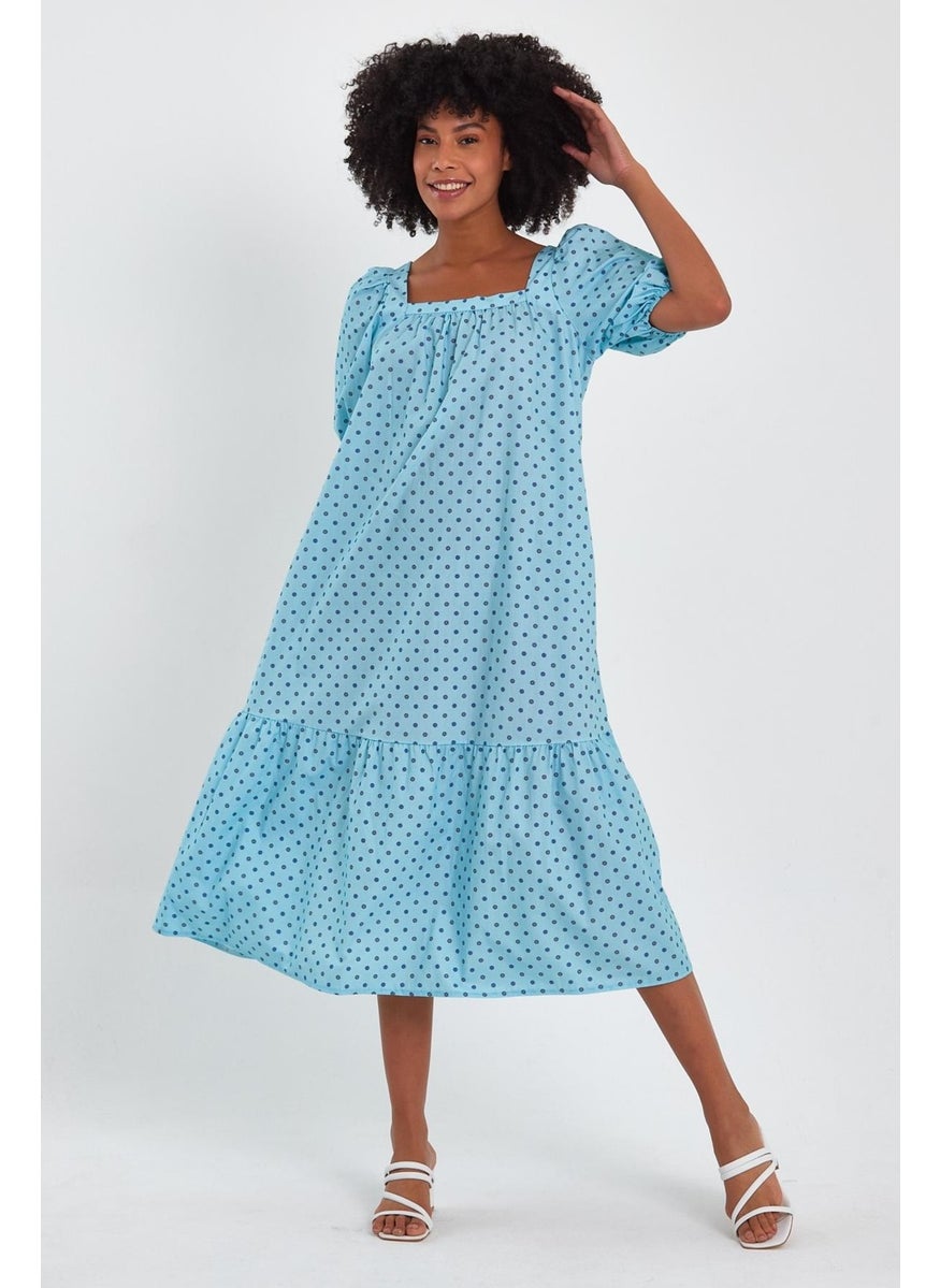 Alexandergardı Patterned Square Neck Dress (B23-004)