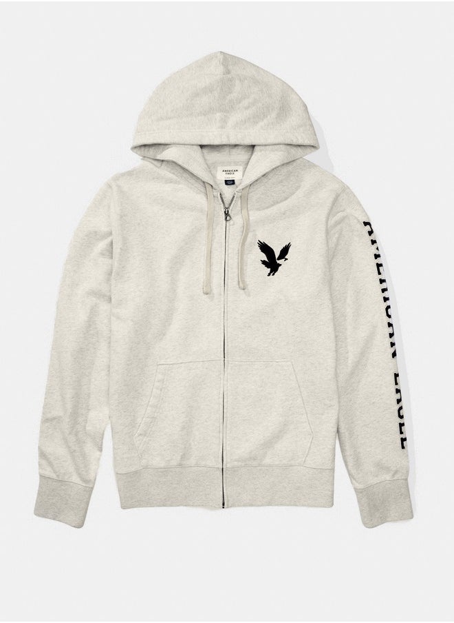 AE Graphic Heather Zip-Up Hoodie