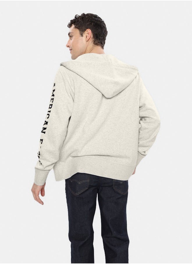 AE Graphic Heather Zip-Up Hoodie