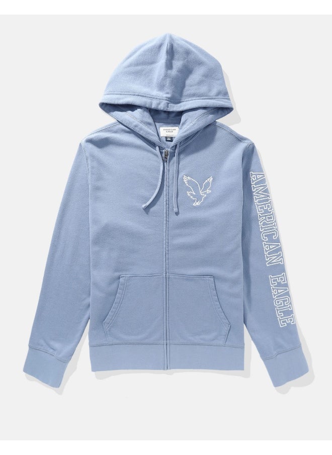 AE Fleece Logo Graphic Zip-Up Hoodie