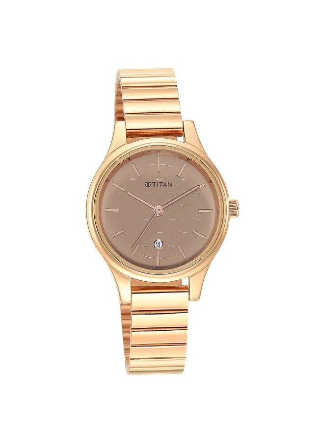 Women's Analog Round Shape Stainless Steel Wrist Watch - 2679WM01 - 38 Mm