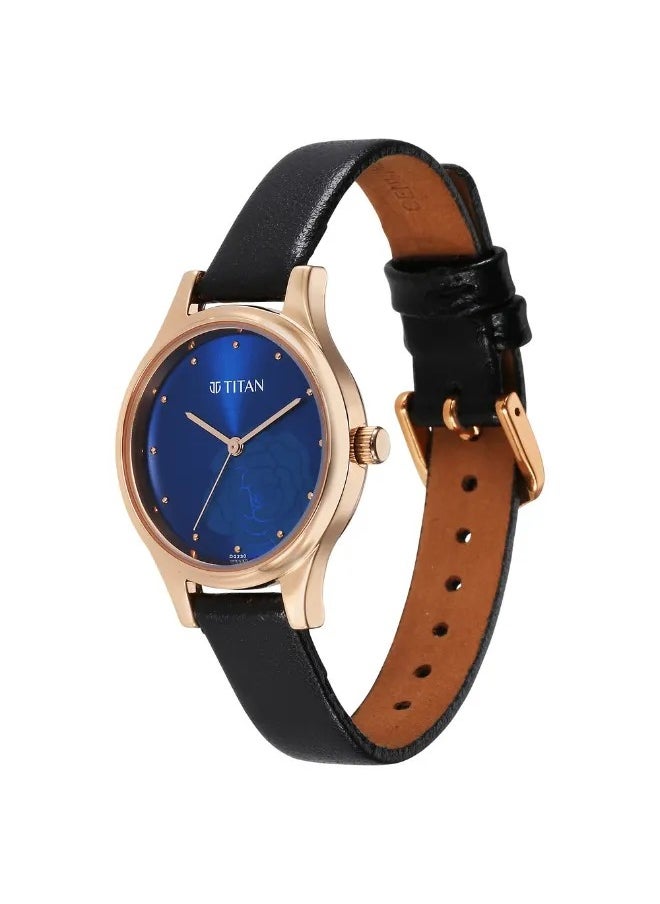 Women's Analog Round Shape Leather Wrist Watch - 2679WL01 -  Mm