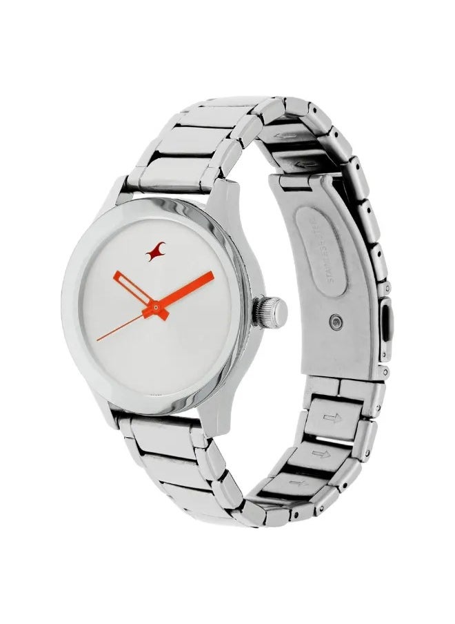 Women's Analog Round Shape Stainless Steel Wrist Watch - 6078SM02 - 41 Mm