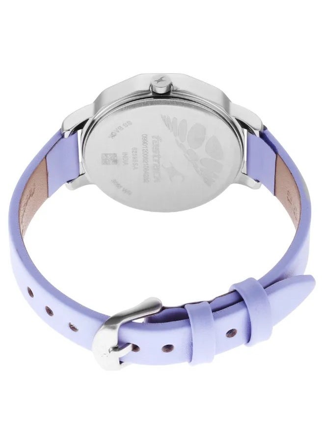 Women's Analog Round Shape Leather Wrist Watch - 6259SL01 - 39.6 Mm
