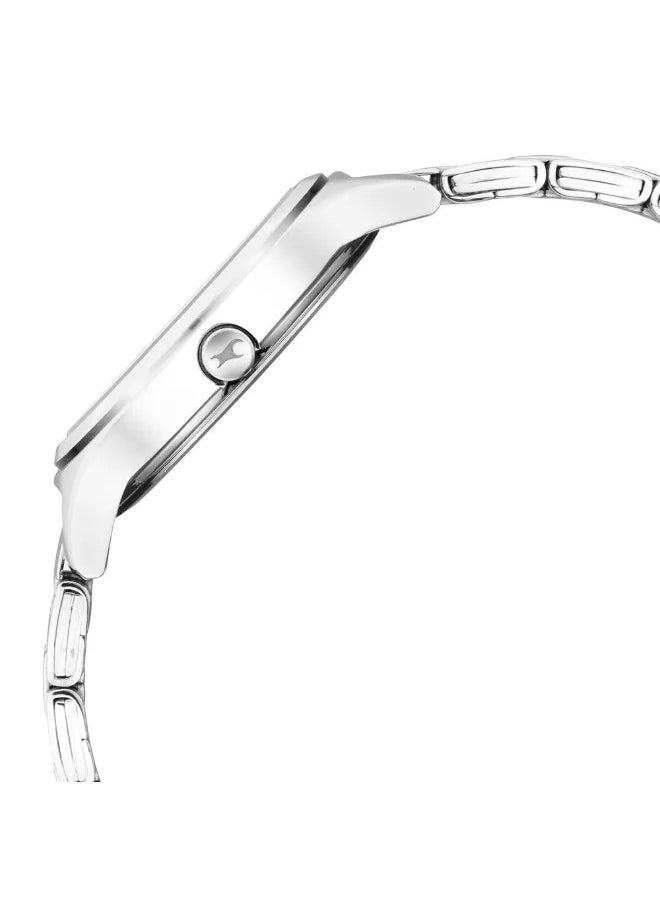 Women's Analog Round Shape Metal Wrist Watch - 6152SM04 - 40 Mm