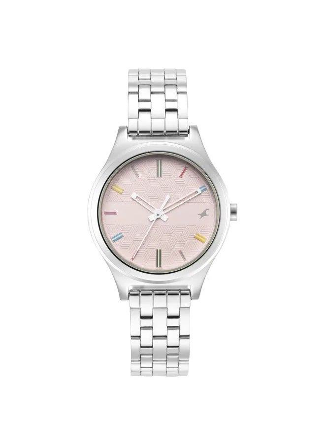 Women's Analog Round Shape Metal Wrist Watch - 6152SM04 - 40 Mm